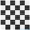 Dunin Black & White mozaika kamienna 30x30 pure B&W chess 15